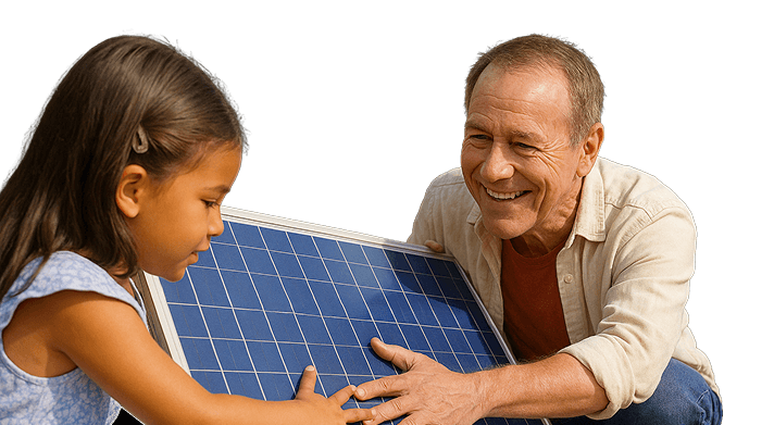 Family Embracing Solar